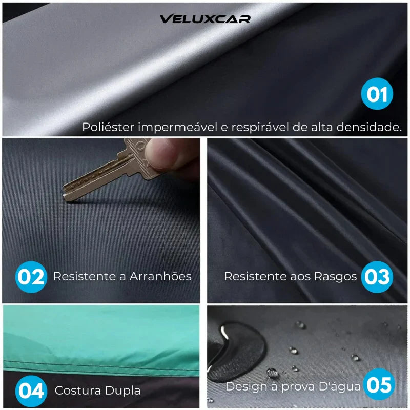 Capa Automotiva Impermeável com Proteção UV - VeluxGuard™