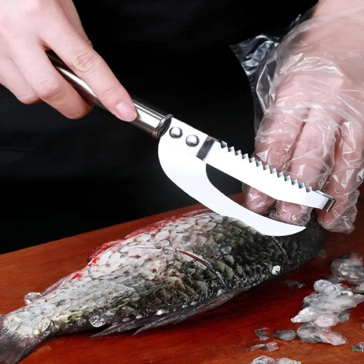 Faca Inoxidável 3 em 1 para Limpeza de Peixe BStocker