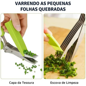 Tesoura de Cozinha Multifuncional Inox 5 Lâminas Bigstock