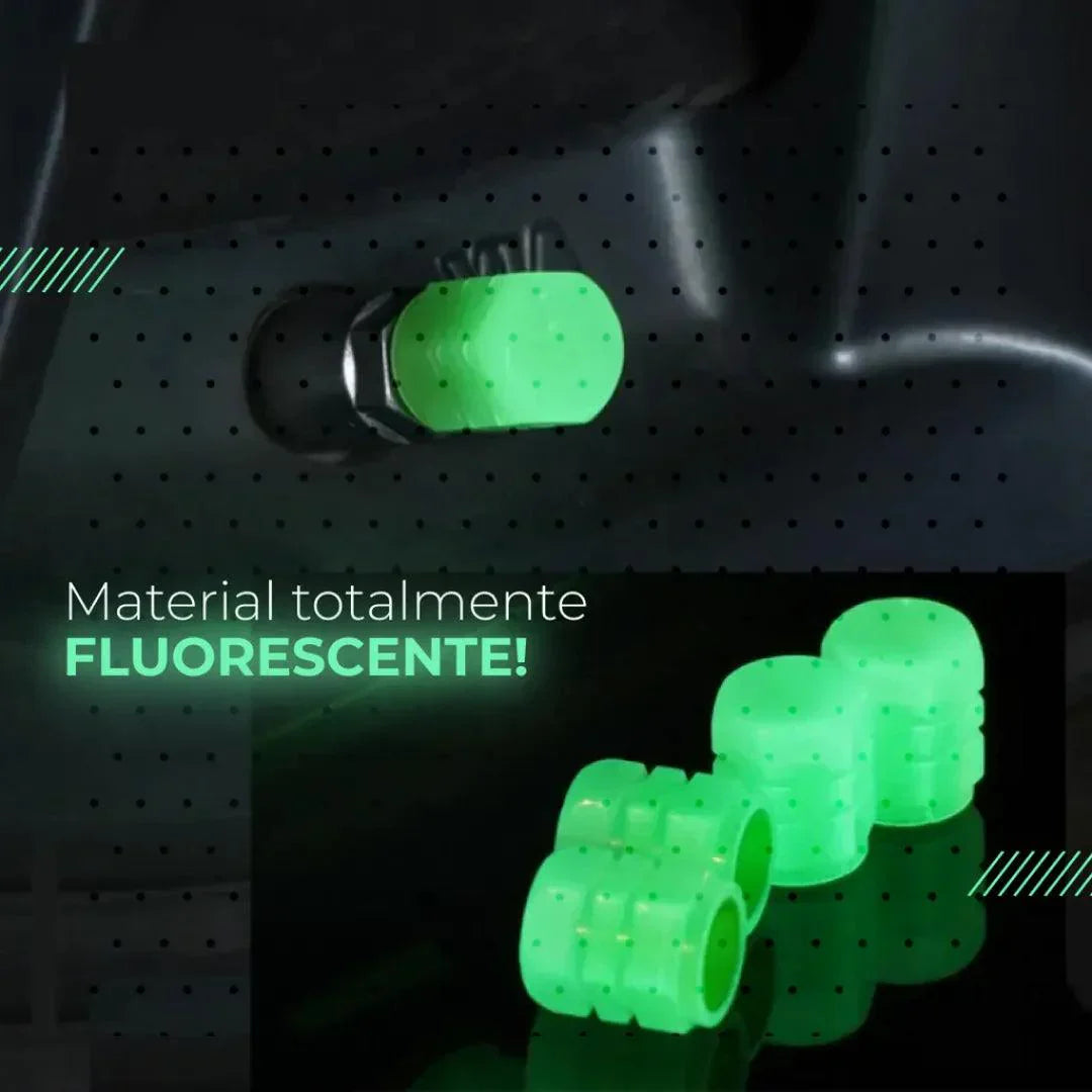 Tampa Fluorescente para Bico de Pneus - VeluxCap™ [COMPRE 8 LEVE 20]